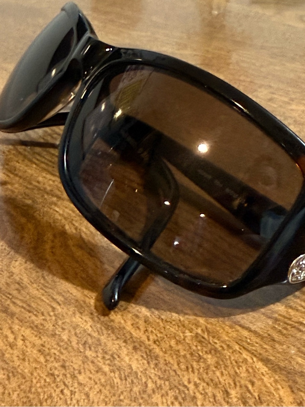 Harley Davidson 2004 Women's Brown Heart Embellished Sunglasses